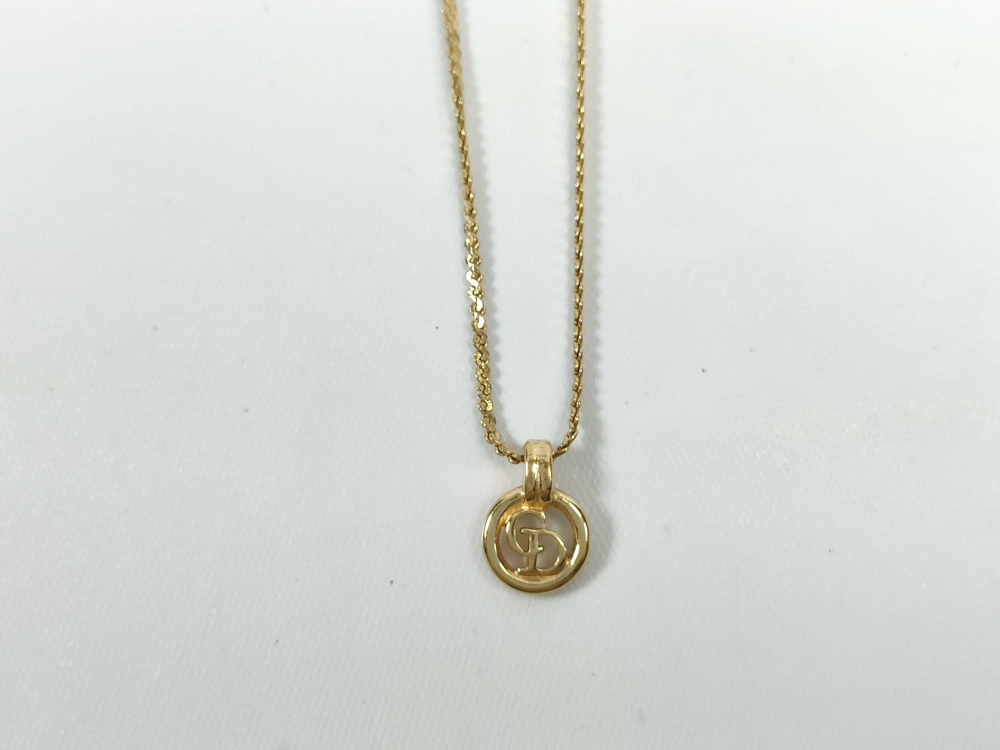 Dior Gold CD Logo Necklace