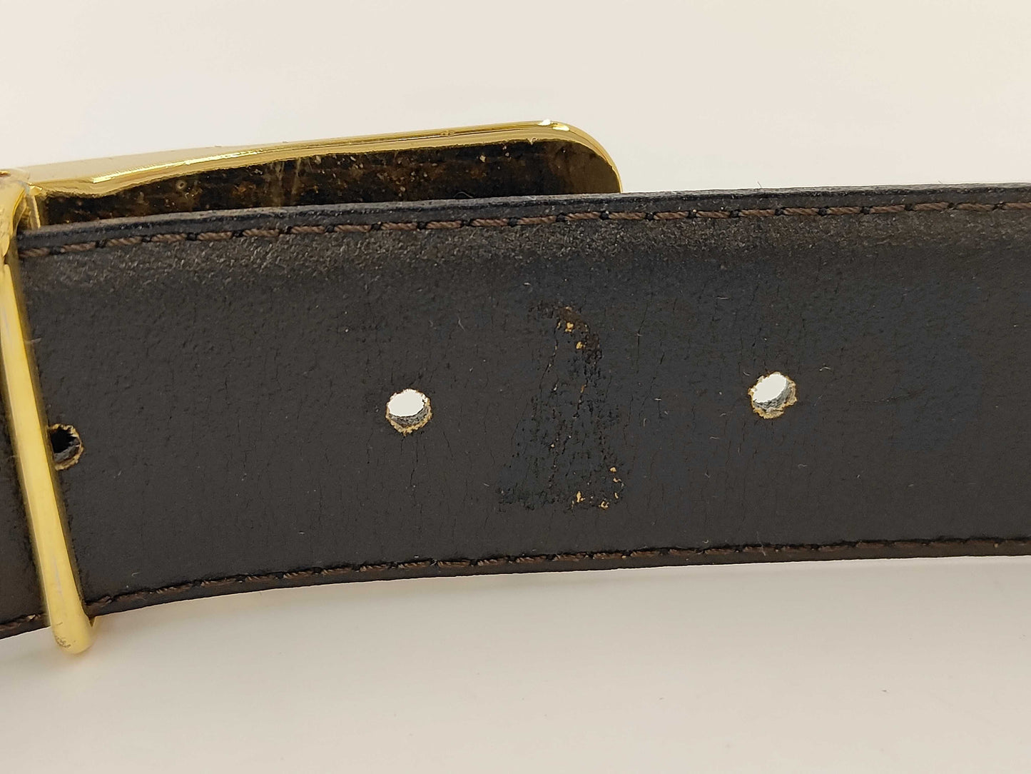 Yves Saint Laurent logo gold-colored buckle belt