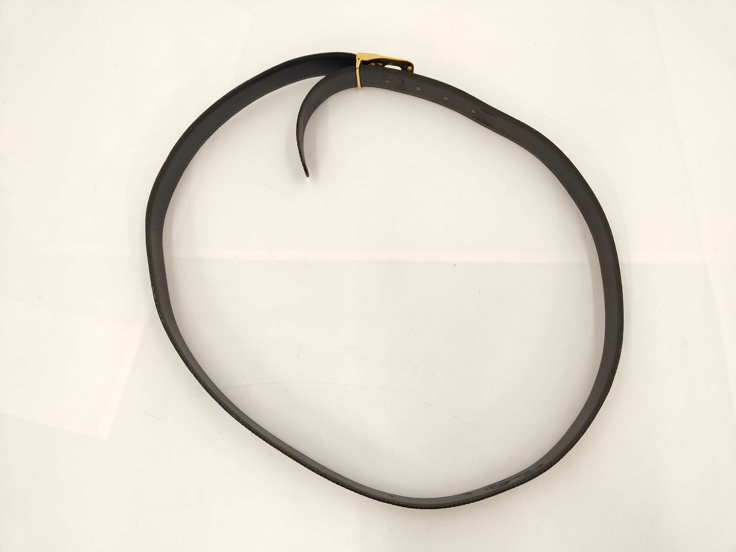 Yves Saint Laurent logo gold-colored buckle belt