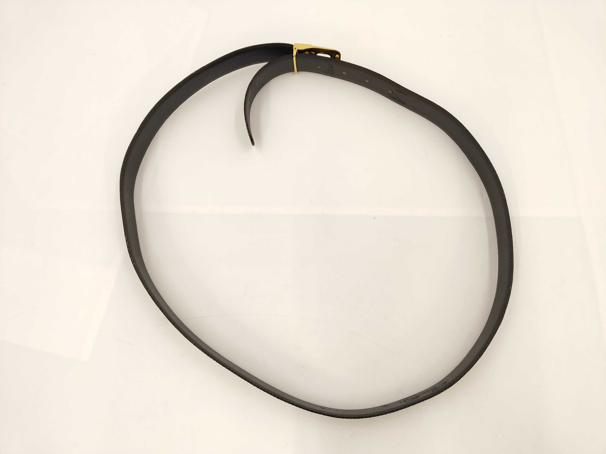 Yves Saint Laurent logo gold-colored buckle belt