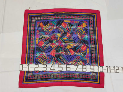 Yves Saint Laurent logo flower pattern stole scarf