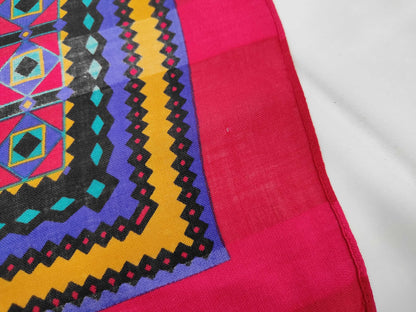 Yves Saint Laurent logo flower pattern stole scarf