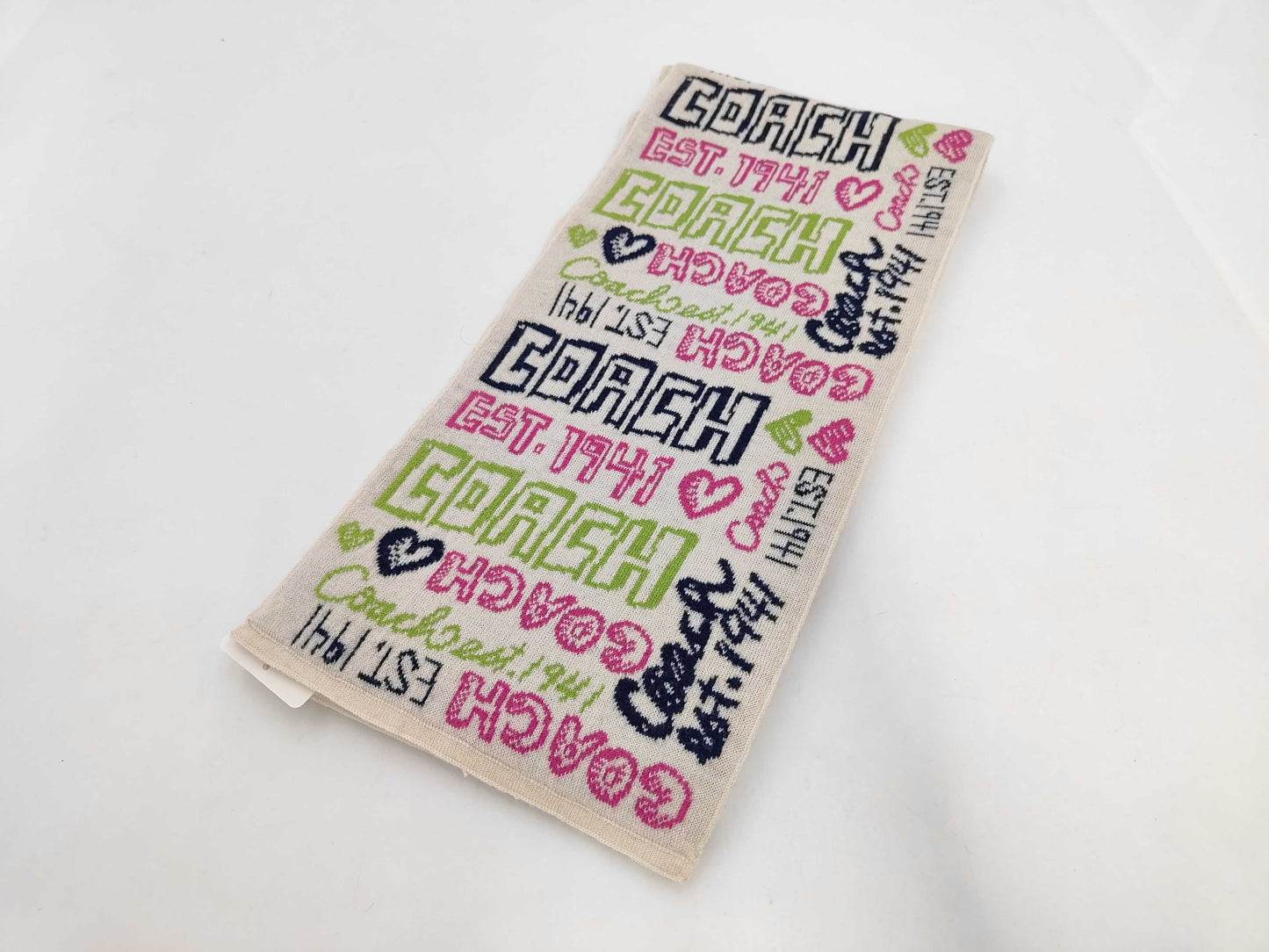 COACH Logo Multicolor Scarf Other Accessories