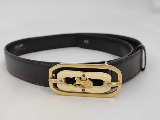 CELINE Horse Carriage Buckle Belt