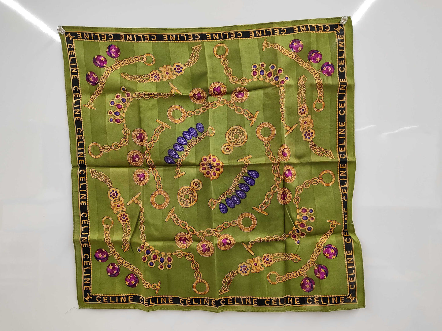 CELINE Logo Chain Pattern Handkerchief and Other Accessories