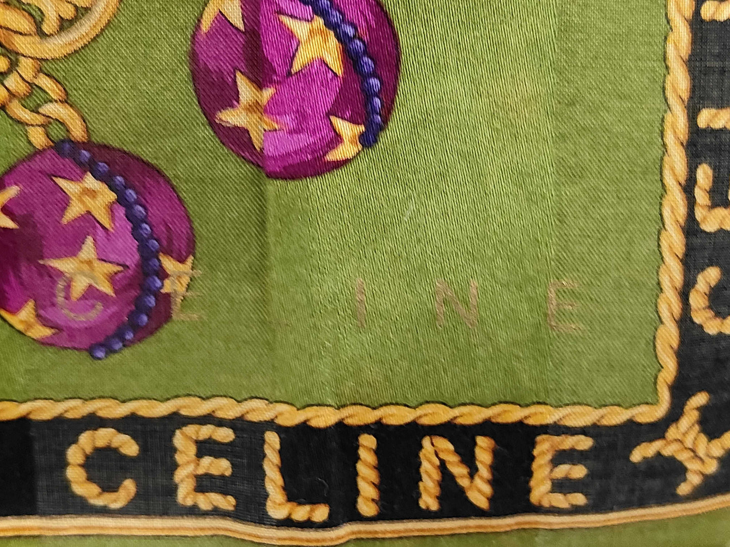 CELINE Logo Chain Pattern Handkerchief and Other Accessories