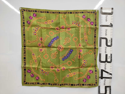 CELINE Logo Chain Pattern Handkerchief and Other Accessories