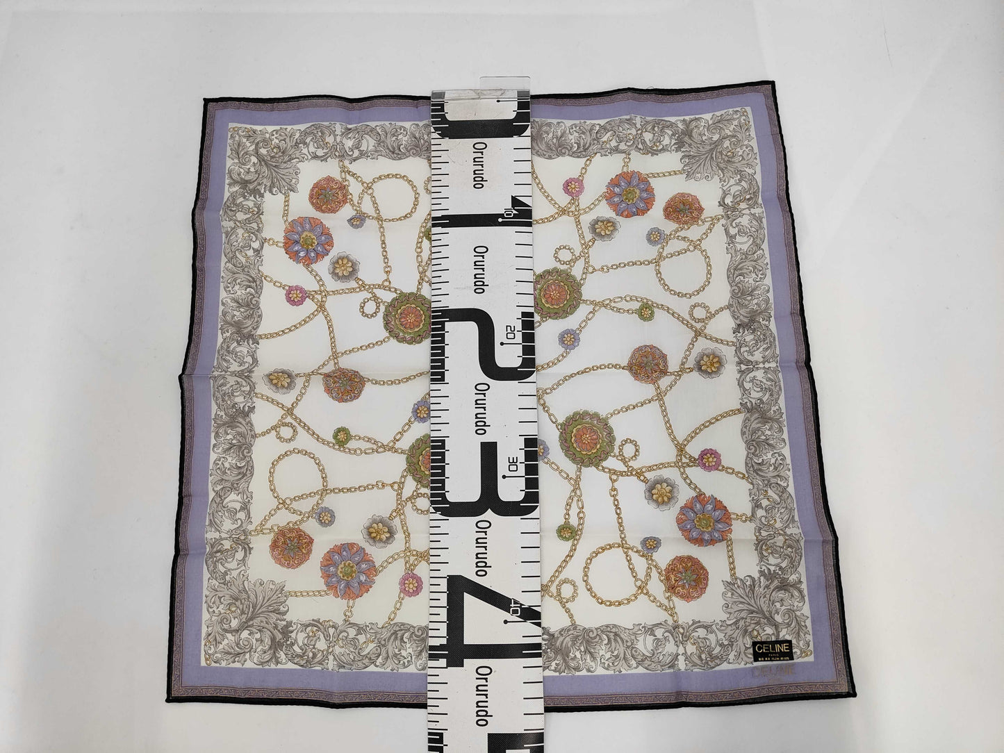 CELINE Logo Chain Flower Cotton Handkerchief Other Accessories