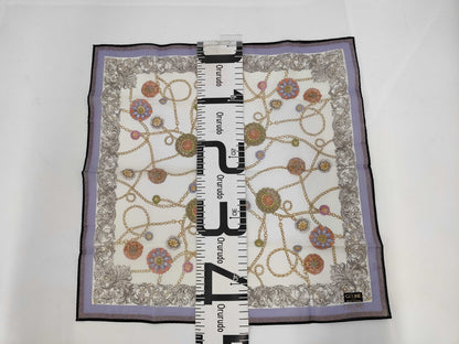 CELINE Logo Chain Flower Cotton Handkerchief Other Accessories