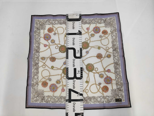 CELINE Logo Chain Flower Cotton Handkerchief Other Accessories