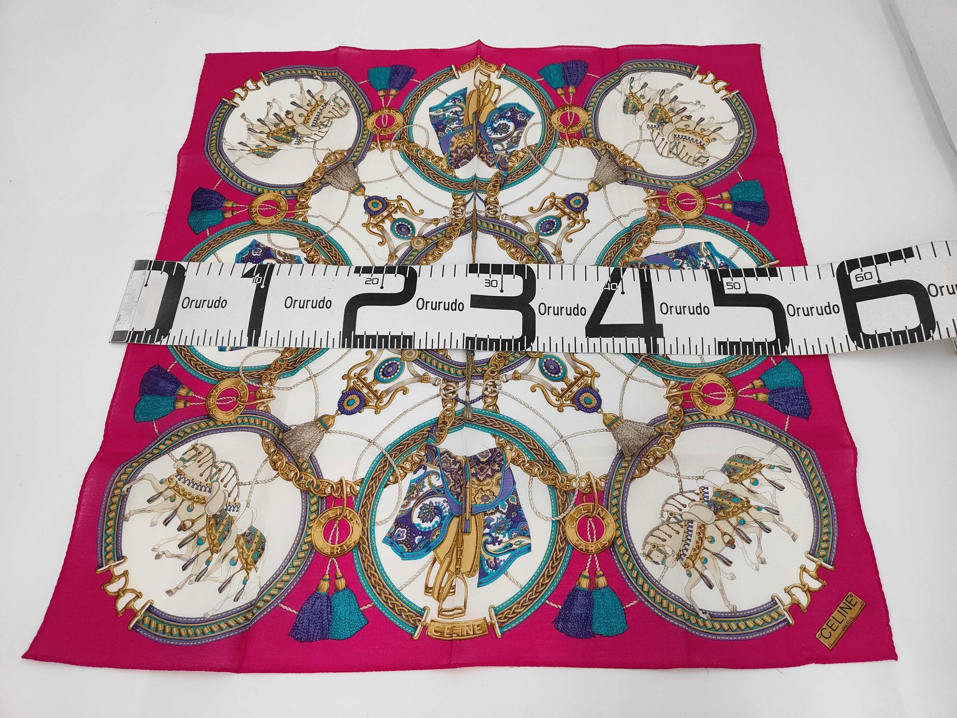 CELINE Logo Tassel Pattern Handkerchief and Other Accessories