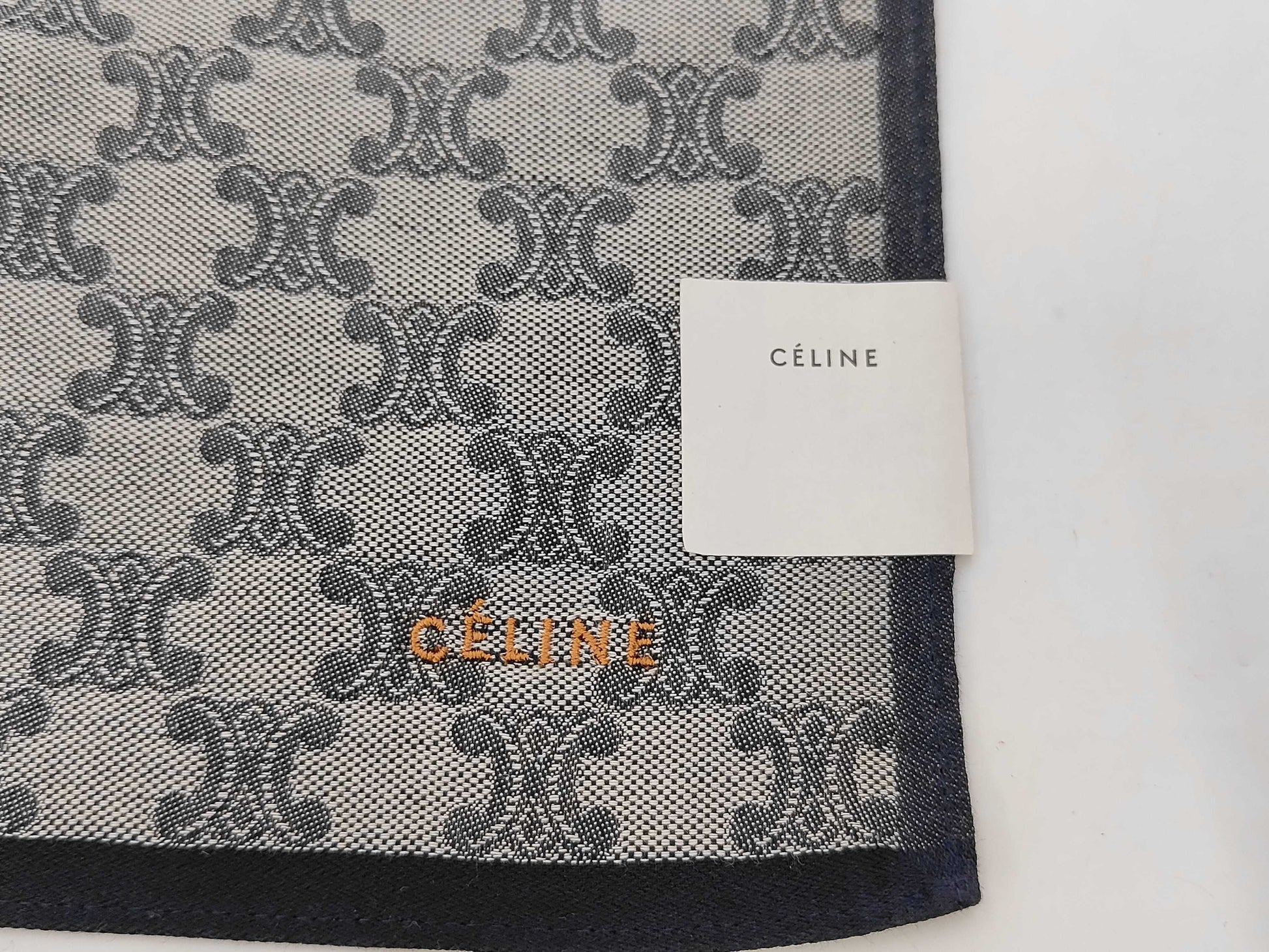 CELINE Macadam All-Over Print Cotton Handkerchief and Other Accessories