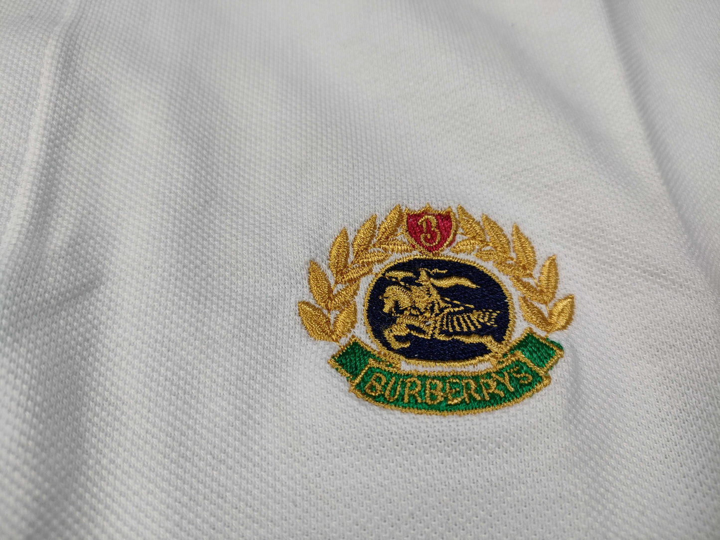 Burberrys Burberry logo patch short sleeve polo shirt top
