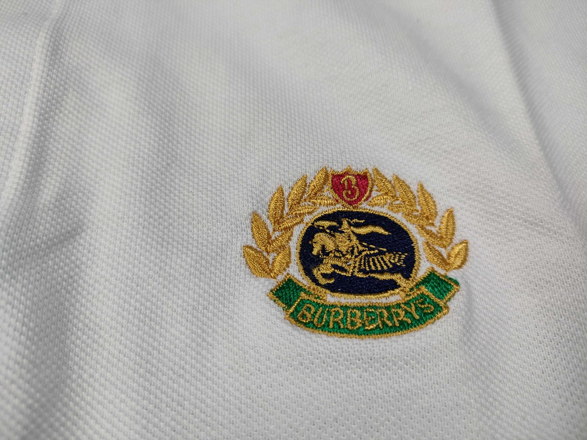 Burberrys Burberry logo patch short sleeve polo shirt top