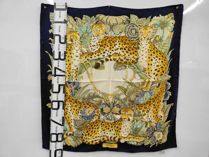 Salvatore Ferragamo Leopard Print Silk Scarf