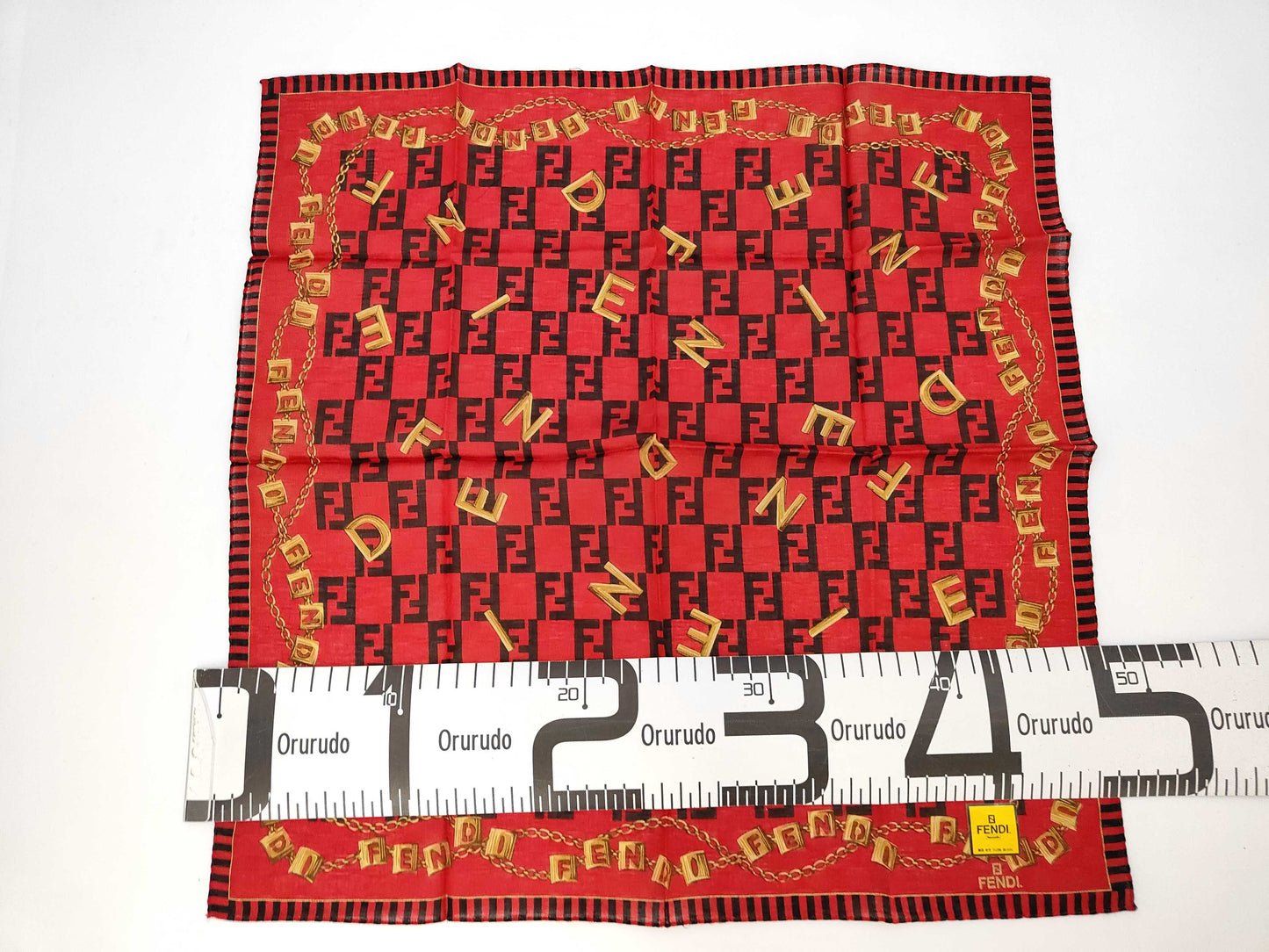 FENDI Zucca Chain Pattern Handkerchief and Other Accessories