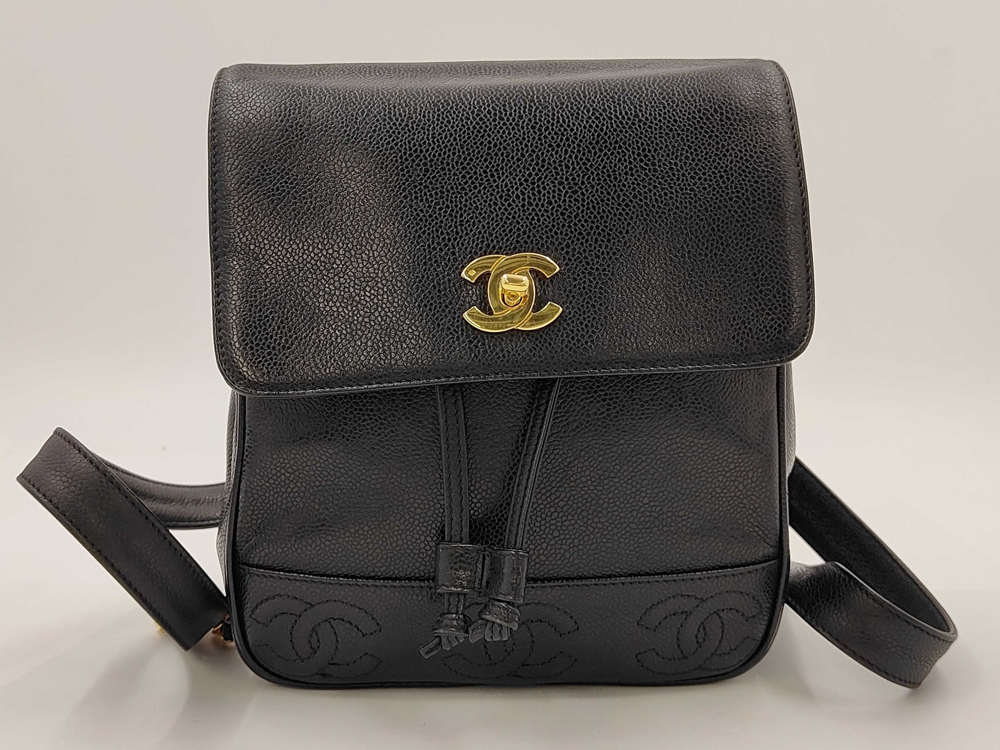 CHANEL Triple Coco Caviar Backpack