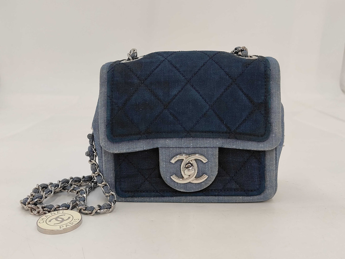 CHANEL Denim Medallion Minimato Shoulder Bag