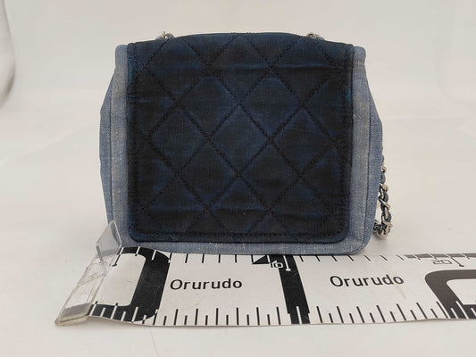 CHANEL Denim Medallion Minimato Shoulder Bag