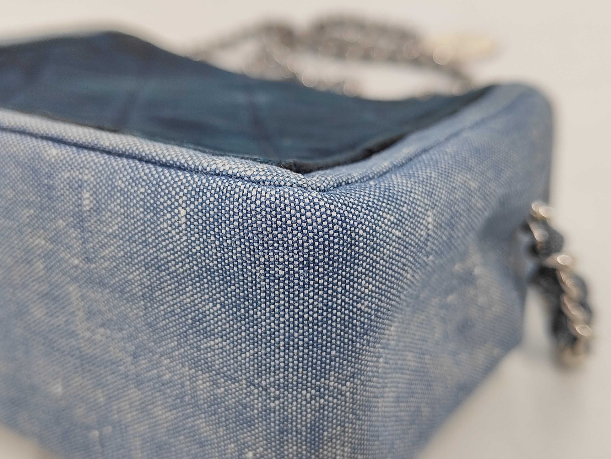 CHANEL Denim Medallion Minimato Shoulder Bag