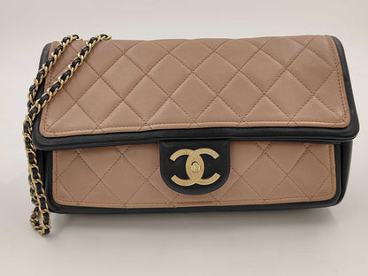 CHANEL Two-tone Matelasse Shoulder Bag