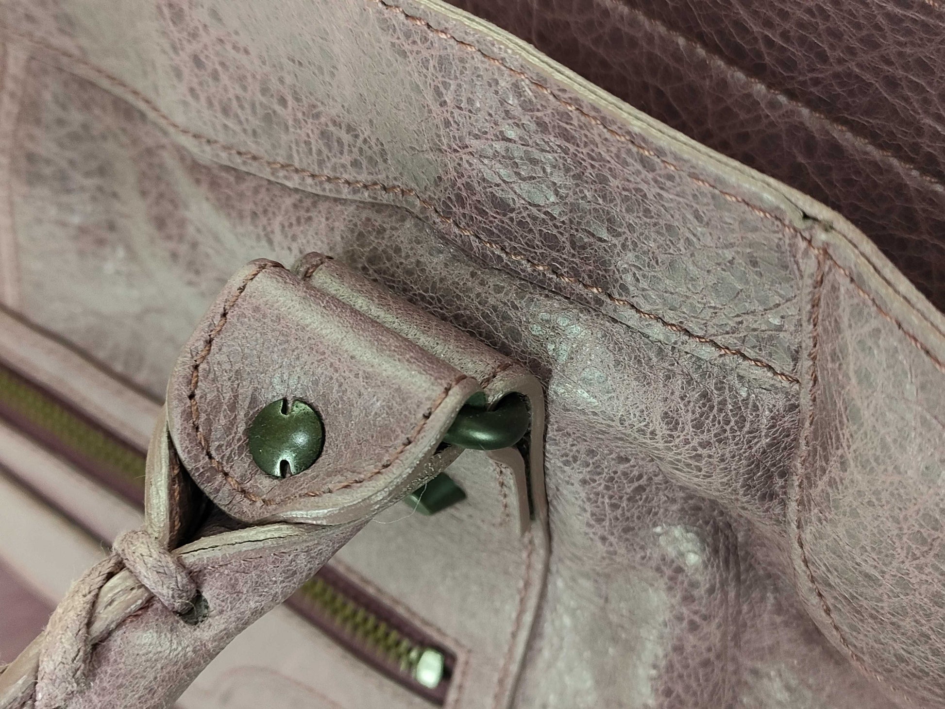 BALENCIAGA Purple The Part Time Leather 2-Way Shoulder Bag with Mirror