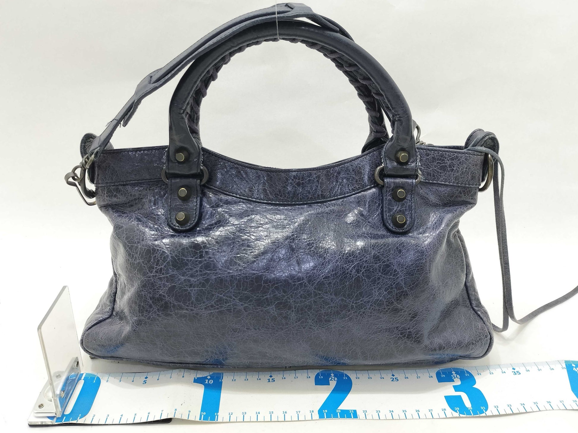 BALENCIAGA The First Balenciaga First Shoulder Bag Purple Leather Handbag