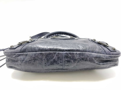 BALENCIAGA The First Balenciaga First Shoulder Bag Purple Leather Handbag