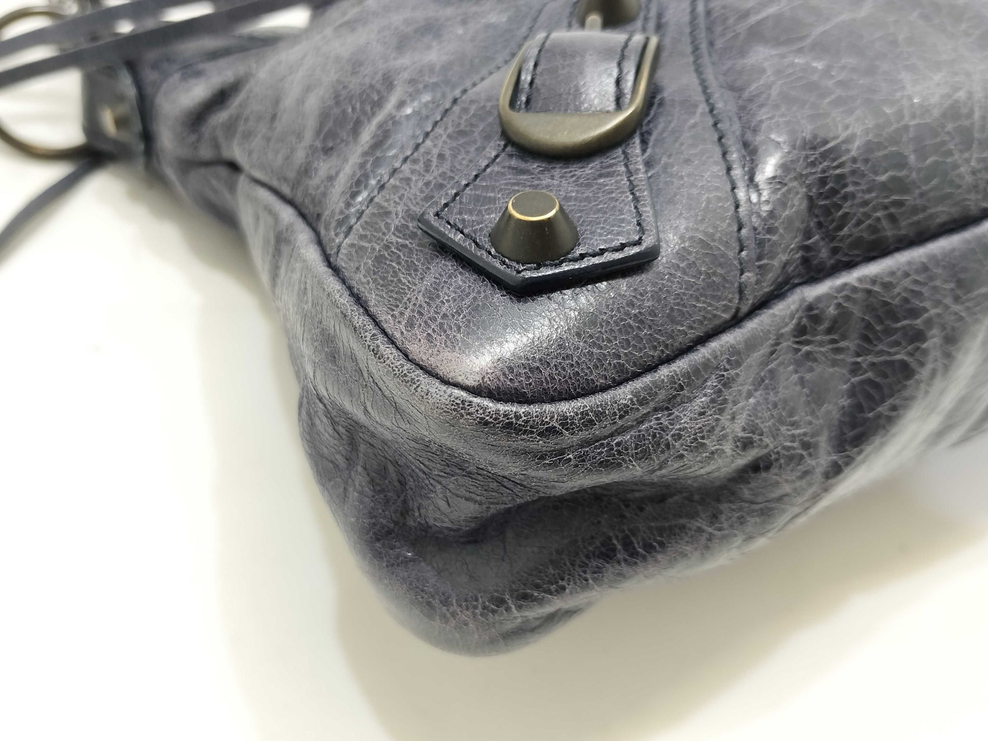 BALENCIAGA The First Balenciaga First Shoulder Bag Purple Leather Handbag