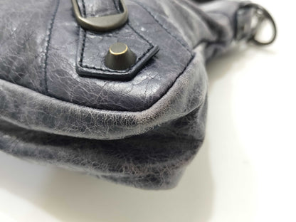 BALENCIAGA The First Balenciaga First Shoulder Bag Purple Leather Handbag