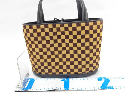 LOUIS VUITTON Damier Sauvage Impala Handbag Brown Porcelain Leather Handbag
