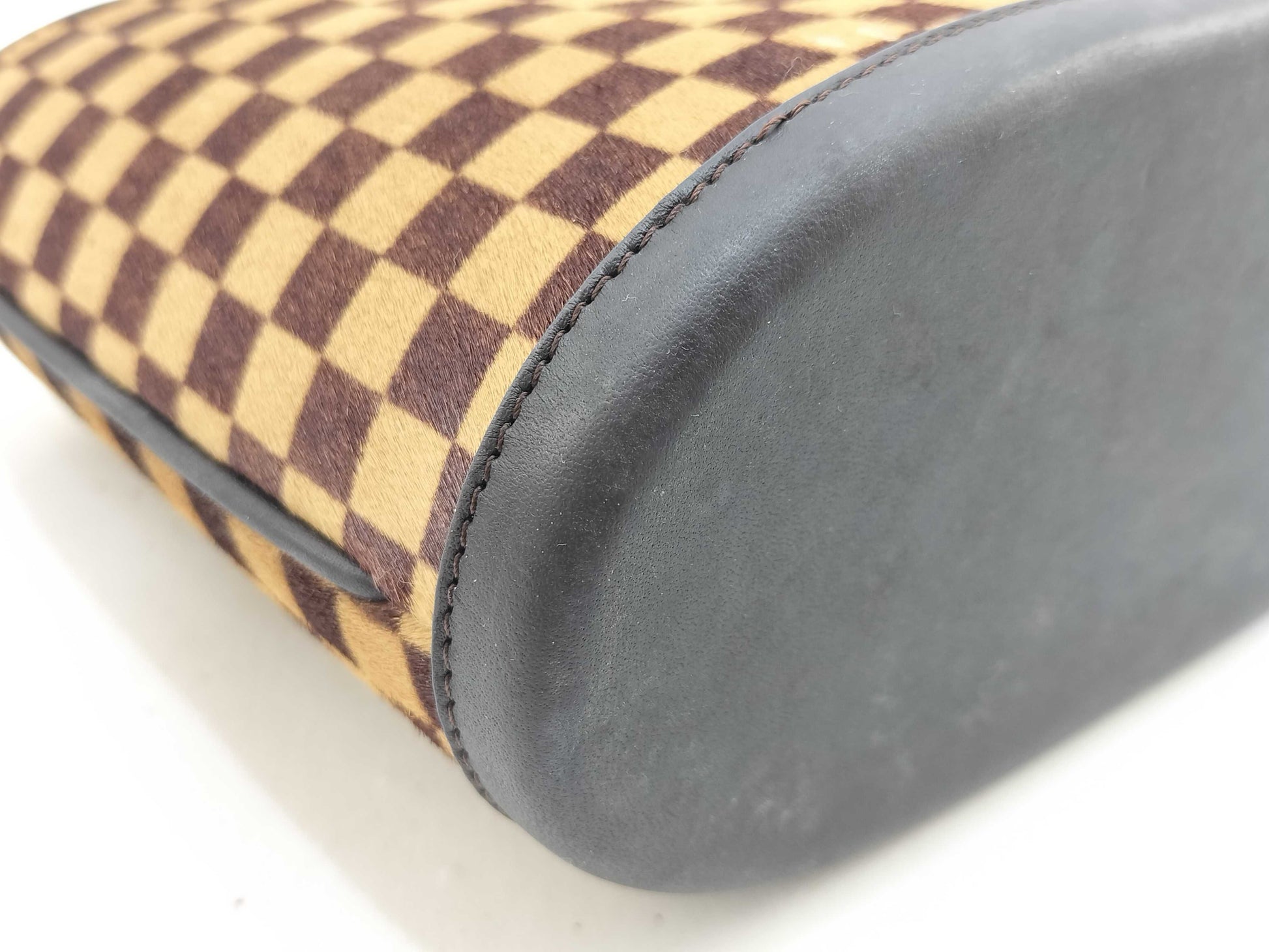 LOUIS VUITTON Damier Sauvage Impala Handbag Brown Porcelain Leather Handbag