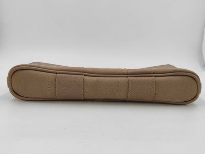 HERMES Valparaiso Long PM Toile Chevron Etoupe Handbag J