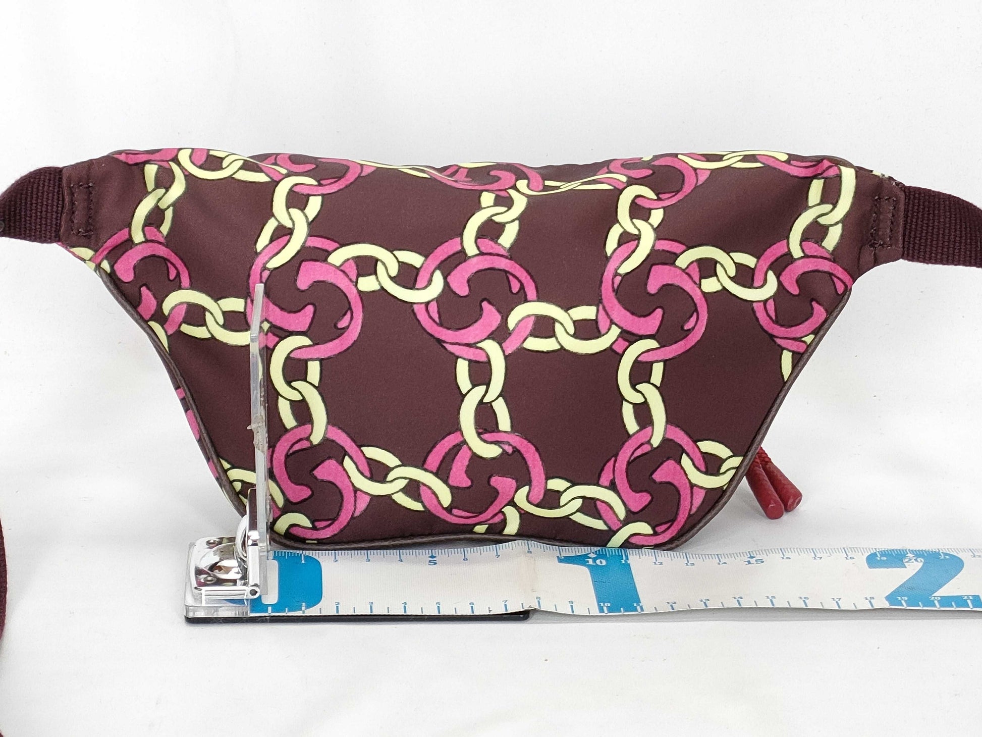 GUCCI & The North Face collaboration all-over print burgundy body waist shoulder bag