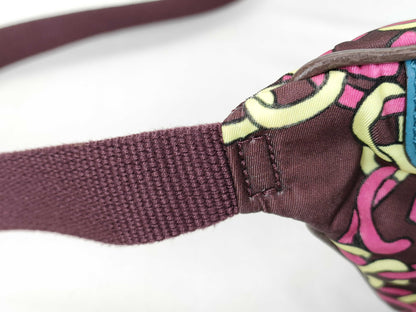 GUCCI & The North Face collaboration all-over print burgundy body waist shoulder bag