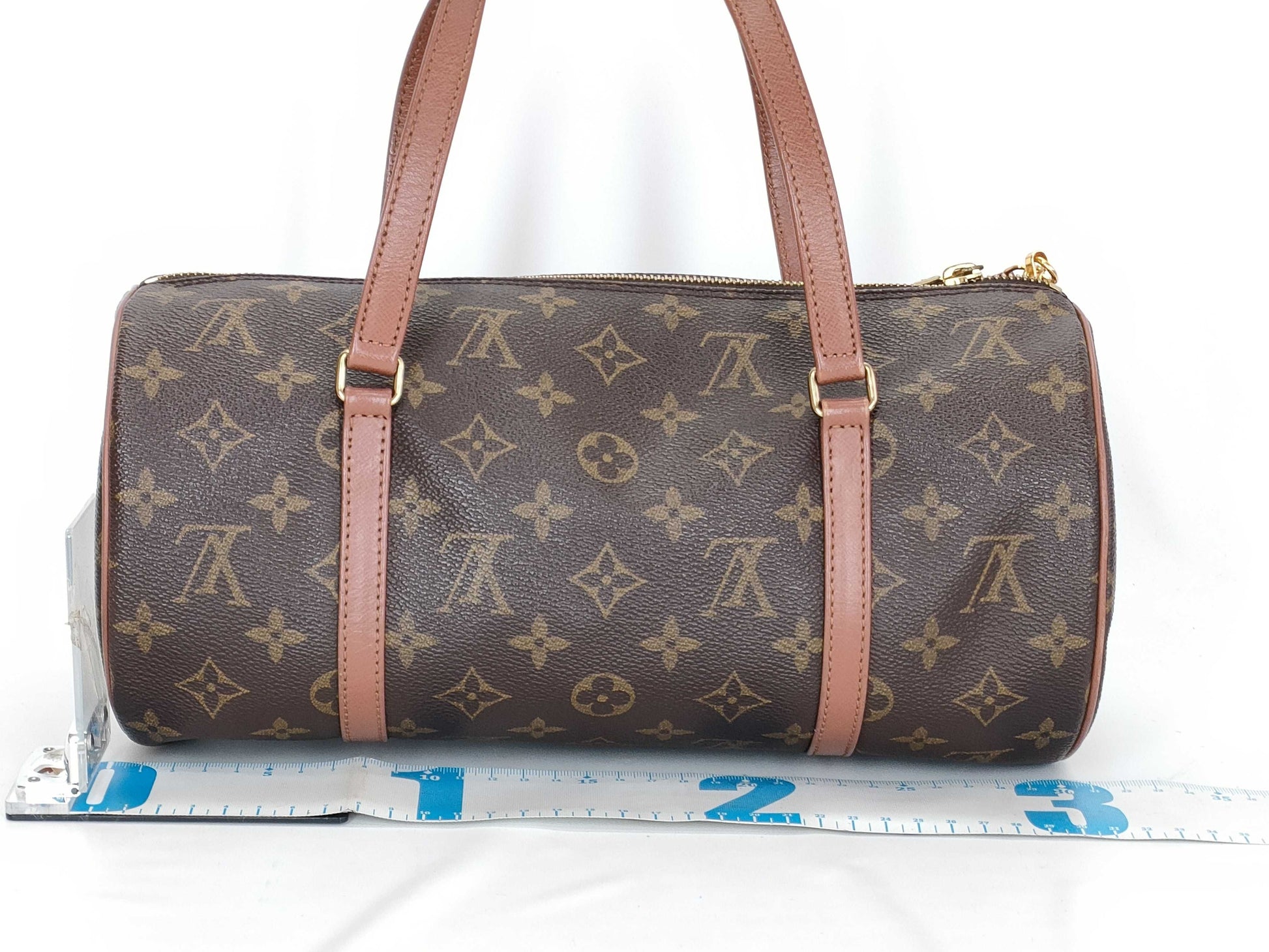 LOUIS VUITTON Monogram Papillon 30 Old Style Handbag with Pouch