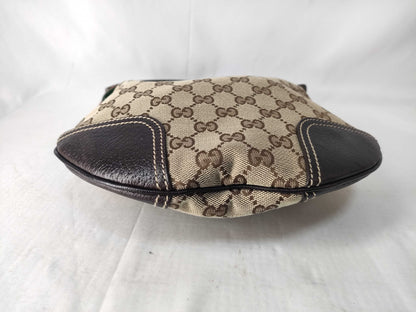 GUCCI GG Canvas Sherry Line Ribbon One-Shoulder Bag with Pouch