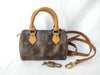 LOUIS VUITTON Monogram Louis Vuitton Mini Speedy Handbag with Strap Monogram Handbag