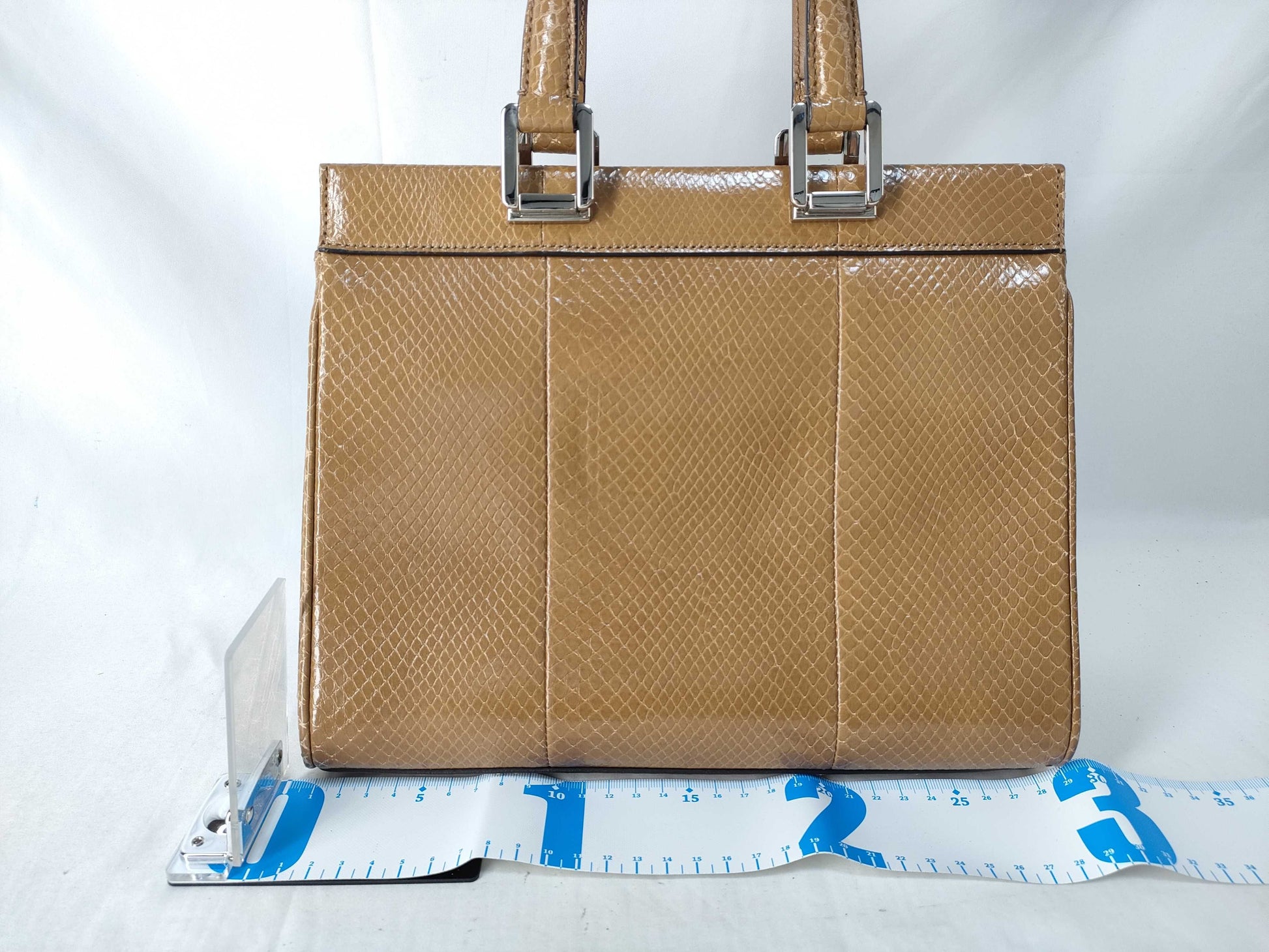 GUCCI GUCCI Zumi Handbag/Shoulder Bag 2-Way Lizard Brown Handbag