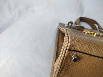 GUCCI GUCCI Zumi Handbag/Shoulder Bag 2-Way Lizard Brown Handbag