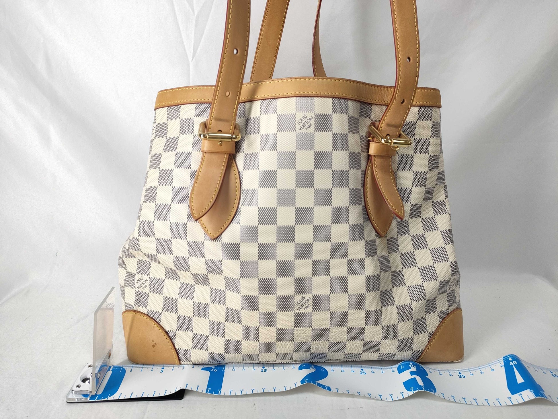 LOUIS VUITTON Damier Azur Hampstead MM Handbag
