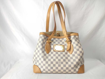 LOUIS VUITTON Damier Azur Hampstead MM Handbag