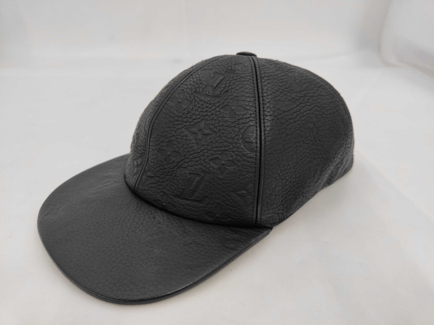 LOUIS VUITTON Monogram Empreinte Cap MP2606 AL0199 Leather Black Size 60 Other Accessories
