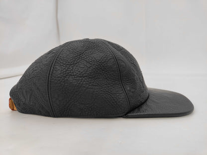 LOUIS VUITTON Monogram Empreinte Cap MP2606 AL0199 Leather Black Size 60 Other Accessories