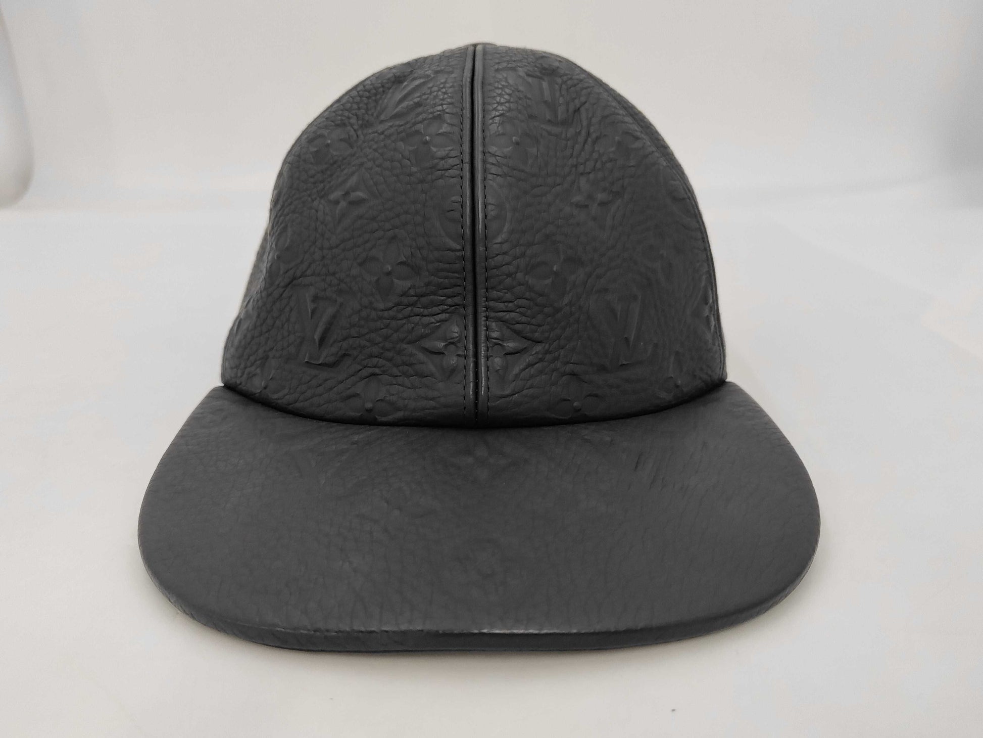 LOUIS VUITTON Monogram Empreinte Cap MP2606 AL0199 Leather Black Size 60 Other Accessories
