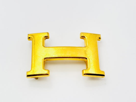 HERMES Constance H Belt with H Buckle, Gold, Other Accessories