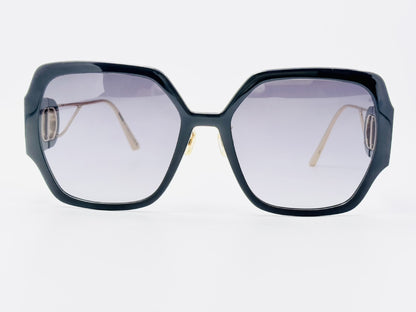  Dior TF60096177 30MONTAIGNE Sunglasses with CD Logo, 58□18-130, Black x Gold, Case and Cloth Included.