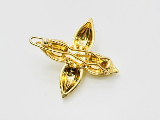 LOUIS VUITTON M02085 Barrette Louisa Hair Clip Gold GK1294 Hair Accessory
