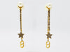 Dior Tribales Pearl Tribal CD Logo Rhinestone Star Earrings