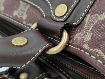 CELINE Paris Macadam Denim and Leather Boogie Bag Tote Bag